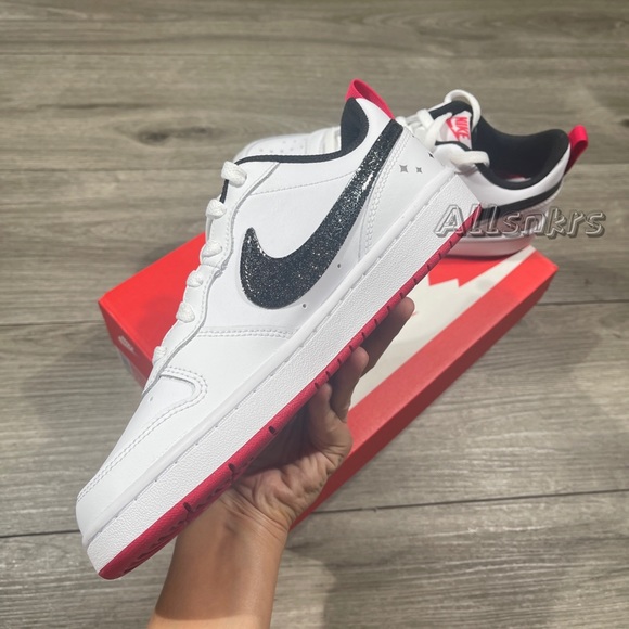 Nike Court Low GS White Pink Grey - Picture 3 of 9